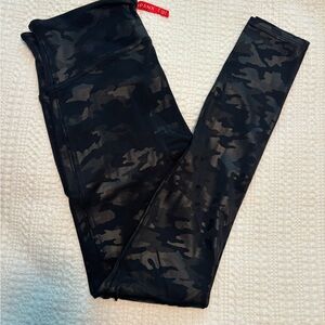 Spanx Black Camouflage Leggings